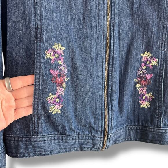 90s VTG City Blues by Koret embroidered denim jacket - Picture 5 of 6